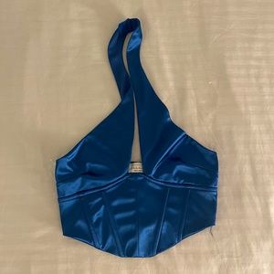 Halter neck corset crop top